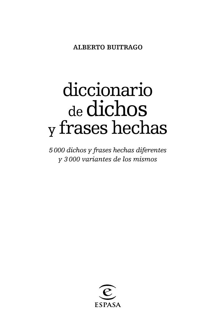 Diccionario de dichos y frases hechas